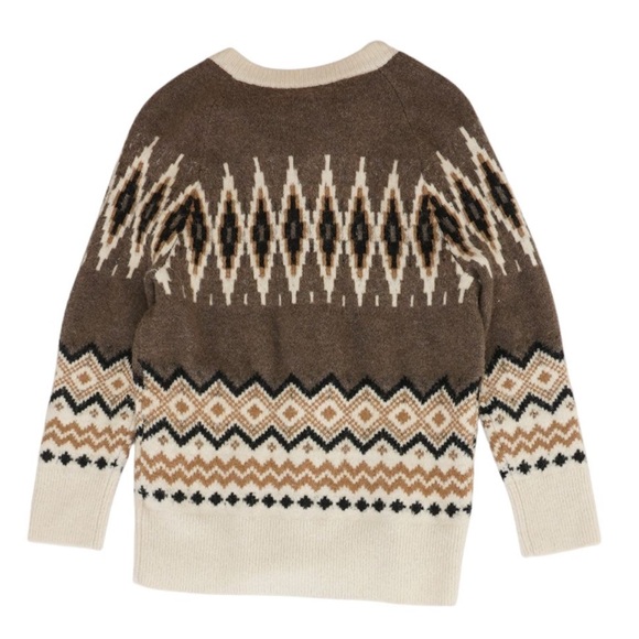 J. Crew Fair Isle Cardigan in Heather Fawn Muslin - Picture 10 of 12